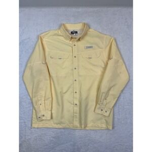 HABIT Vented Fishing Outdoor Shirt Long Sleeve UV Protection 40+ Yellow Mens L